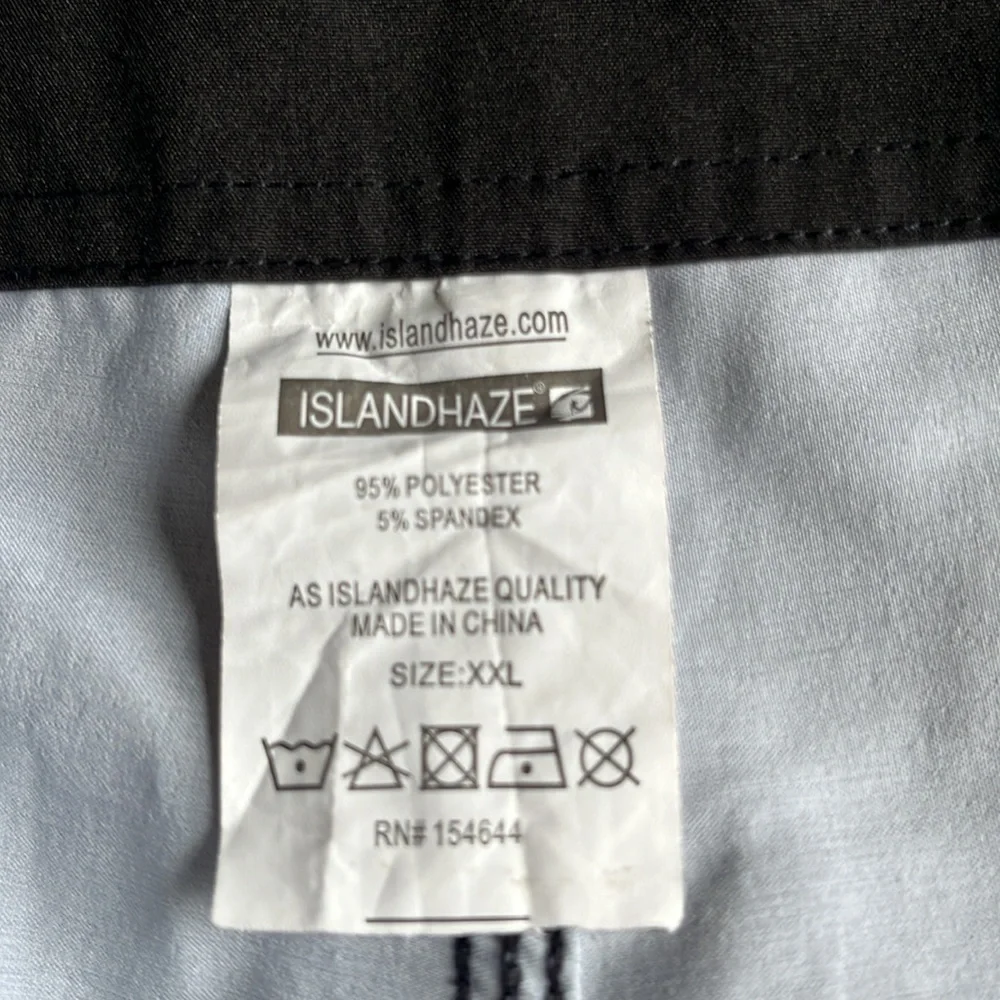 Island Haze Black & Blue Bermuda Swim Trunks| 40 W